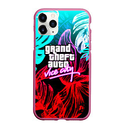 Чехол iPhone 11 Pro матовый GTA vice city tropic