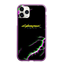 Чехол iPhone 11 Pro матовый Cyberpunk storm 2077