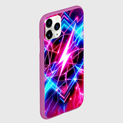 Чехол iPhone 11 Pro матовый Lightning - neon fantasy, цвет: 3D-фиолетовый — фото 2