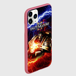 Чехол iPhone 11 Pro матовый Warhammer 40000 space marine 2, цвет: 3D-малиновый — фото 2