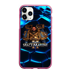 Чехол iPhone 11 Pro матовый Captain Warhammer 40000 space marine 2 Titus, цвет: 3D-малиновый