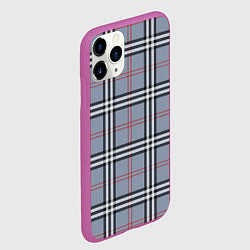 Чехол iPhone 11 Pro матовый Стильная клетка - шотландская, цвет: 3D-фиолетовый — фото 2