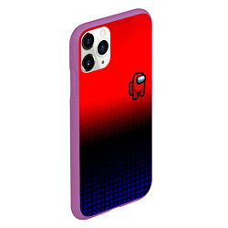 Чехол iPhone 11 Pro матовый Among us geometry gradient, цвет: 3D-фиолетовый — фото 2