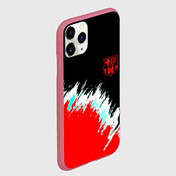 Чехол iPhone 11 Pro матовый Барселона фк краски, цвет: 3D-малиновый — фото 2