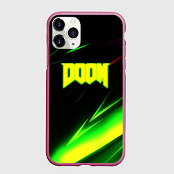 Чехол iPhone 11 Pro матовый Doom кислотные линии