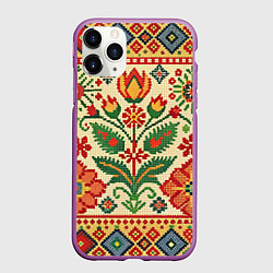Чехол iPhone 11 Pro матовый Славянский узор и орнамент