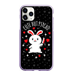 Чехол iPhone 11 Pro матовый Cute but psycho bunny