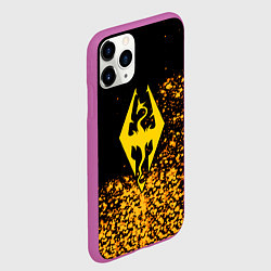 Чехол iPhone 11 Pro матовый Скайрим голд, цвет: 3D-фиолетовый — фото 2