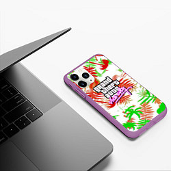 Чехол iPhone 11 Pro матовый GTA tropicano steel, цвет: 3D-фиолетовый — фото 2