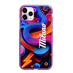 Чехол iPhone 11 Pro матовый Colourful abstraction - Milano, цвет: 3D-фиолетовый