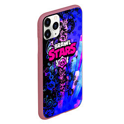 Чехол iPhone 11 Pro матовый Brawl stars neon abstraction, цвет: 3D-малиновый — фото 2