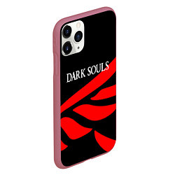 Чехол iPhone 11 Pro матовый Dark souls game wings, цвет: 3D-малиновый — фото 2