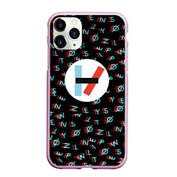 Чехол iPhone 11 Pro матовый Twenty one pilots glitch, цвет: 3D-розовый