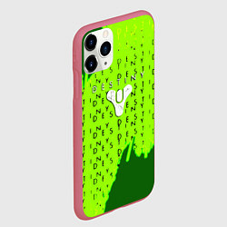 Чехол iPhone 11 Pro матовый Destiny кислотные надписи, цвет: 3D-малиновый — фото 2