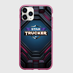 Чехол iPhone 11 Pro матовый Star Trucker космическая броня, цвет: 3D-малиновый