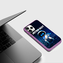 Чехол iPhone 11 Pro матовый Астро бот, цвет: 3D-фиолетовый — фото 2