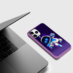 Чехол iPhone 11 Pro матовый Mascot - Astro Bot, цвет: 3D-фиолетовый — фото 2