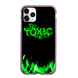 Чехол iPhone 11 Pro матовый Toxic text