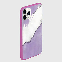 Чехол iPhone 11 Pro матовый Штукатурка и лавандовая краска, цвет: 3D-фиолетовый — фото 2