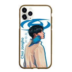 Чехол iPhone 11 Pro матовый Ateez Choi Jongho, цвет: 3D-коричневый