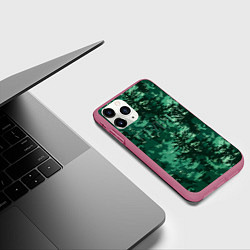 Чехол iPhone 11 Pro матовый Шифровка маскировка - мат, цвет: 3D-малиновый — фото 2