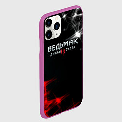 Чехол iPhone 11 Pro матовый Ведьмак дым, цвет: 3D-фиолетовый — фото 2