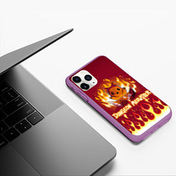 Чехол iPhone 11 Pro матовый Mr DnD Meowster, цвет: 3D-фиолетовый — фото 2