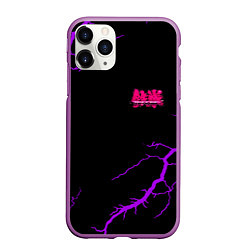 Чехол iPhone 11 Pro матовый Tekken storm neon