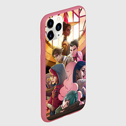 Чехол iPhone 11 Pro матовый Герои Arcane, цвет: 3D-малиновый — фото 2
