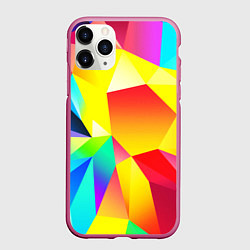 Чехол iPhone 11 Pro матовый Цветная геометрия стекло