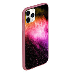 Чехол iPhone 11 Pro матовый Абстрактный всплеск красок, цвет: 3D-малиновый — фото 2