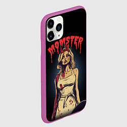 Чехол iPhone 11 Pro матовый Momster - vampire - на хэллоуин, цвет: 3D-фиолетовый — фото 2