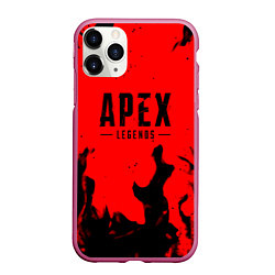 Чехол iPhone 11 Pro матовый Apex legends fire steel