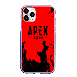 Чехол iPhone 11 Pro матовый Apex legends fire steel, цвет: 3D-светло-сиреневый