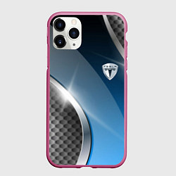 Чехол iPhone 11 Pro матовый Tesla carbon steel