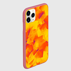 Чехол iPhone 11 Pro матовый Желтый калейдоскоп, цвет: 3D-малиновый — фото 2