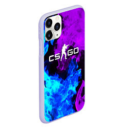 Чехол iPhone 11 Pro матовый CSGO neon flame, цвет: 3D-светло-сиреневый — фото 2