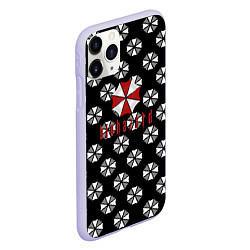 Чехол iPhone 11 Pro матовый Resident evil pattern umbrella, цвет: 3D-светло-сиреневый — фото 2