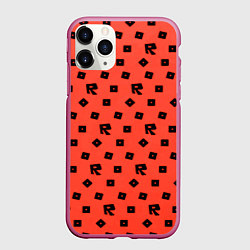 Чехол iPhone 11 Pro матовый Roblox game pattern