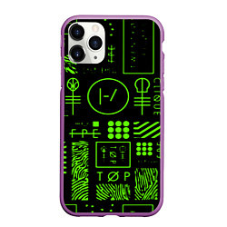 Чехол iPhone 11 Pro матовый Twenty one pilots neon