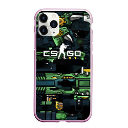 Чехол iPhone 11 Pro матовый Counter strike gamer, цвет: 3D-розовый