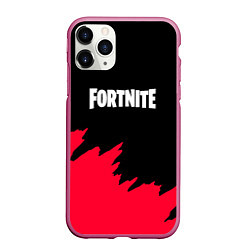 Чехол iPhone 11 Pro матовый Fortnite розовые краски