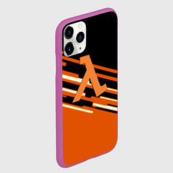 Чехол iPhone 11 Pro матовый Half life полосы, цвет: 3D-фиолетовый — фото 2