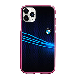 Чехол iPhone 11 Pro матовый BMW line blue