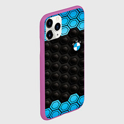 Чехол iPhone 11 Pro матовый BMW carbon auto, цвет: 3D-фиолетовый — фото 2