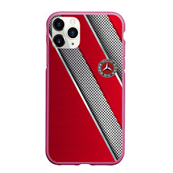 Чехол iPhone 11 Pro матовый Mercedes carbon