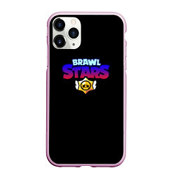 Чехол iPhone 11 Pro матовый Brawl stars neon logo, цвет: 3D-розовый