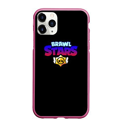 Чехол iPhone 11 Pro матовый Brawl stars neon logo