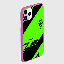 Чехол iPhone 11 Pro матовый The Elder Scrolls geometry steel, цвет: 3D-фиолетовый — фото 2