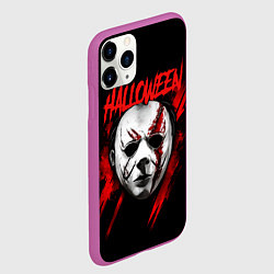 Чехол iPhone 11 Pro матовый Halloween Michael Myers, цвет: 3D-фиолетовый — фото 2